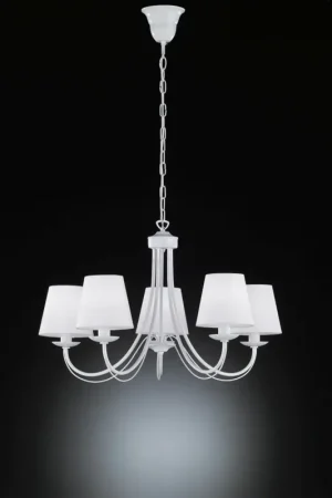 Hoge Kwaliteit Trio verlichting Cortez Kroon Wit, 5-lichts