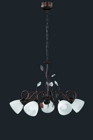 Merkproduct Trio TRADITIO Hanger Donkerbruin, Roest, 5-lichts