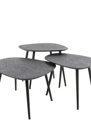 Voordeelprijs AnLi Style Salontafel Metallic vierhoekig set/3